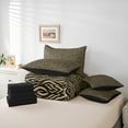 thumbnail image 6 of Manfei Brown Zebra Print 7-Piece Twin Bedding Sets, Fashion Stripes Abstract Bedding Comforter Set, Teens Kids Adult Reversible Sheet Sets, Breathable Home Decor, 6 of 8