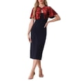 thumbnail image 2 of Inspire Chic Chaqueta Bolero de Lentejuelas para Mujeres con Mangas Acampanadas, Chaquetas Brillantes y Brillantes XL Rojo, 2 of 6