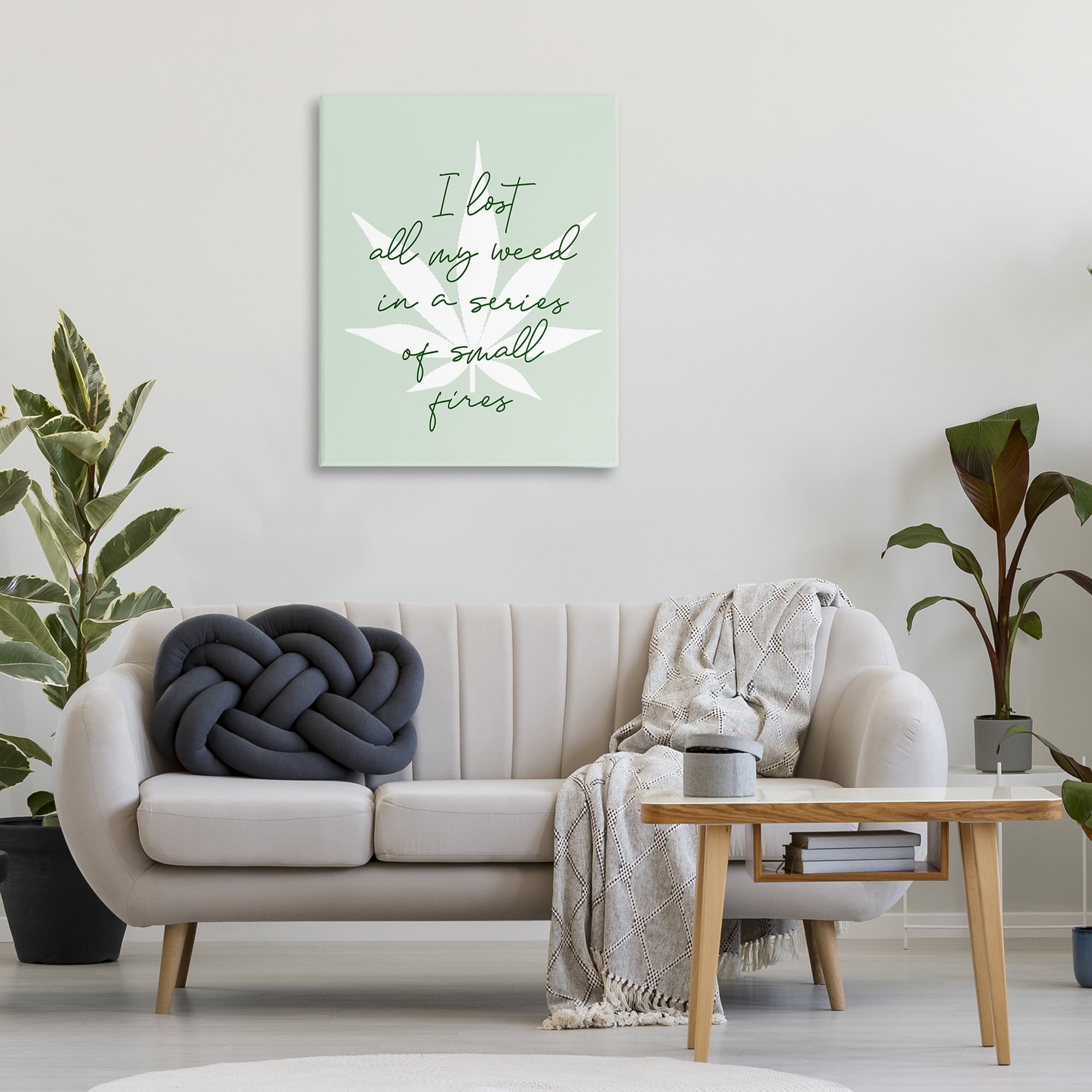 Stupell Industries Funny Weed Saying Novelty & Humor Painting Wrapped Canvas Art Print Wall Art, 30 x 40
