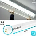 thumbnail image 3 of Luxrite 2FT T5 LED Tube Lights, 24W=54W, 4000K Cool White, 45.78 inch, Ballast and Ballast Bypass Compatible, Damp Rated 4-Pack, 3 of 7