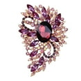 thumbnail image 2 of Hyasfey Elegant Irregular Shape Brooch Colorful Glass Shining Rhinestones Inlaid Suit Lapel Pin Temperament Scarf Buckle Badge Dress Coat Accessories, 2 of 8