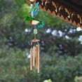 thumbnail image 2 of 3D Stereoscopic Hummingbird Resin Wind Chime Metal Pendant: Vividly Colorful Wind Chime Decoration With Exquisite And Lifelike Hummingbird Design, 2 of 4