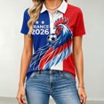 thumbnail image 5 of Women's Football Graphic T-Shirt, Women's Printed Short Sleeve Sports Top - Fashion Athletic Workout Shirt for Gym and Casual Wear for Soccer Tournament 2026 Vermilion Size: 2XL, 5 of 5