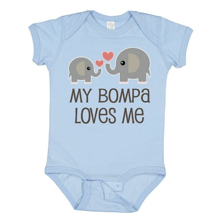 

Inktastic My Bompa Loves Me Elephant Gift Baby Boy or Baby Girl Bodysuit
