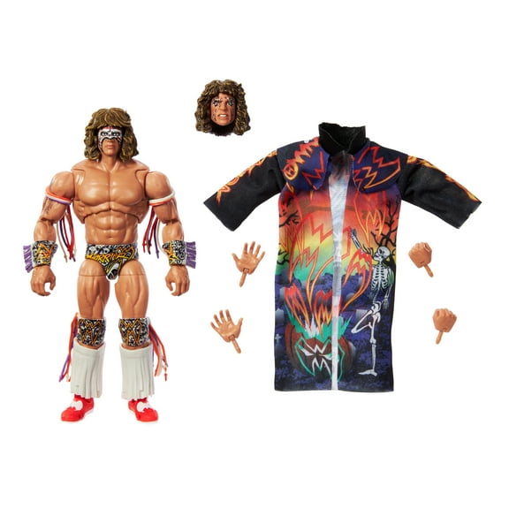 WWE Ultimate Edition Action Figure Ultimate Warrior Collectible with Interchangeable Accessories