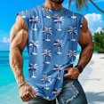 thumbnail image 5 of Yopmin Tropical Tank Tops for Men Palm Tree Beach Sleeveless Tank Tops Hawaiian Tee Shirt for Streetwear Vacation, 5 of 7