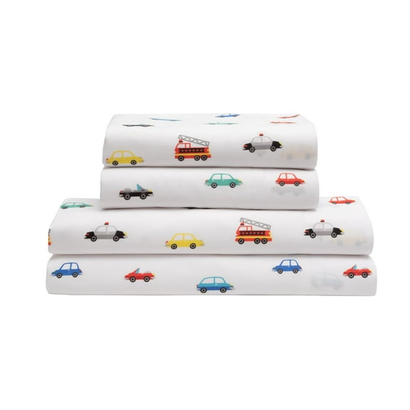 Mallary by Matthew Kids Super-Soft 100% Microfiber Print Sheet, Cars, Full