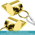 thumbnail image 5 of Silbatos para entrenadores y árbitros para deportes, silbatos de acero inoxidable de amplio uso con sonido fuerte y nítido, 5 piezas, 5 of 5