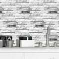 thumbnail image 7 of 5 Sheet Peel and Stick Backsplash Waterproof Stone Backsplash Tile Marble Self Adhesive Peel and Stick on Backsplash for Kitchen Bathroom Fireplace Cabinet 4"x8" White, 7 of 7