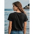 thumbnail image 2 of Flower Patterned Printed T-Shirt, Summer Short Sleeved Round Neck Top, Comfortable And Versatile ForCamisetas de verano para mujer, manga corta, cuello redondo, casual, lindo, con gráficos, camisetas, 2 of 7