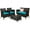 Turquoise, variant on Spaco 4 Pieces Patio Cushioned Wicker Conversation Set, All Weather Outdoor Sectional Sofa, Manual Weaving Wicker Rattan Outdoor Conversation Set with Acacia Wood Tabletop