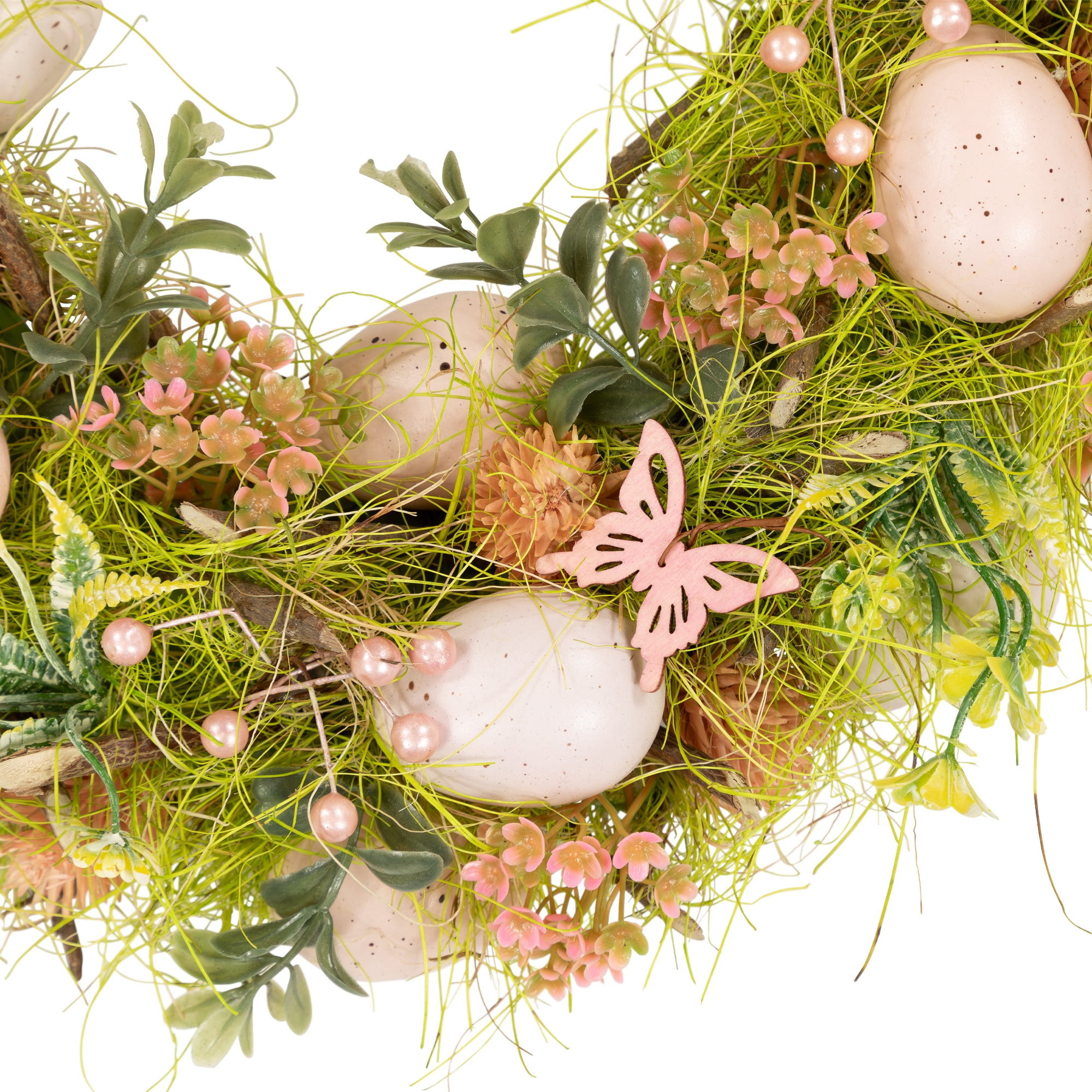 Northlight Easter Eggs with Butterflies Small Artificial Spring Wreath - 13"