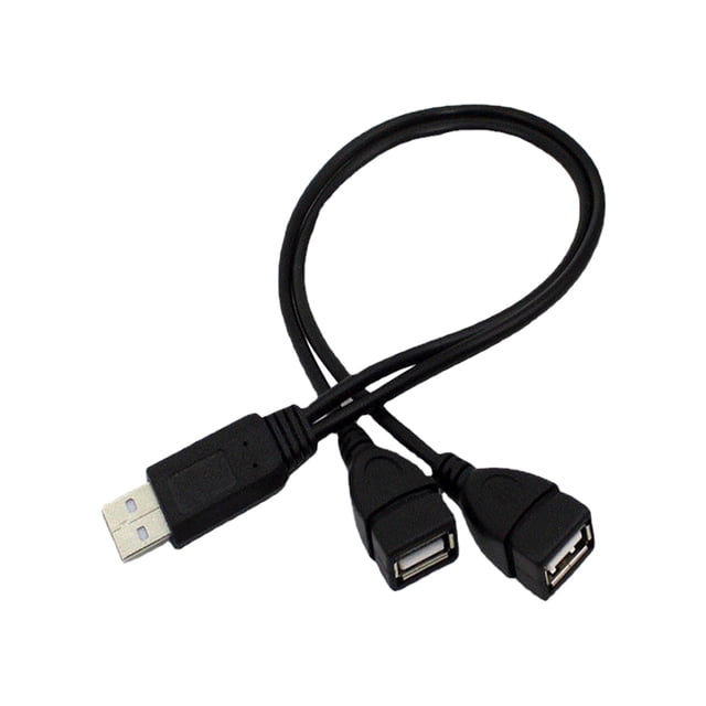USB 2 en 1 macho a dos hembras, dos en uno, doble cabezal hembra, expansión USB para carga