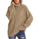 thumbnail image 1 of Suéter de cuello alto de moda para mujer, suéter de manga larga, suéter informal de cuello alto, suéter para mujer, 1 of 7