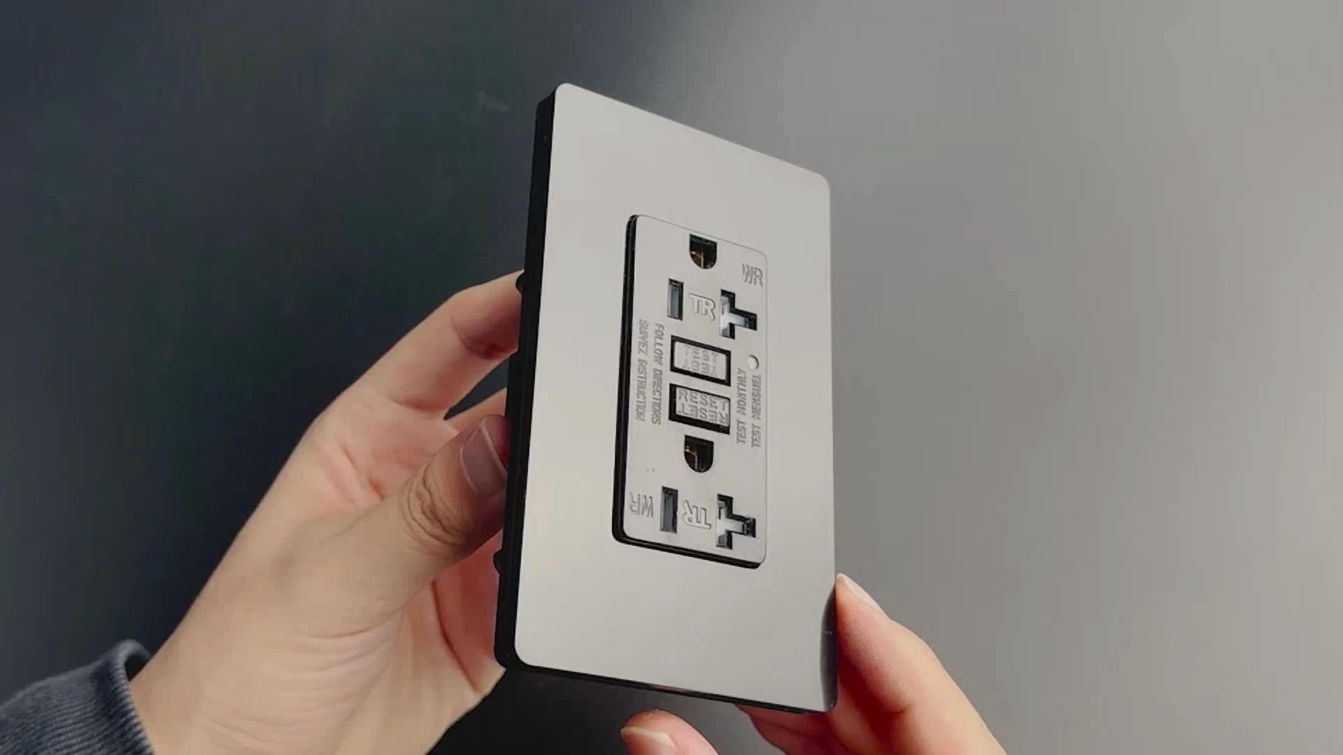 20 Amp Gfci Outlet Tamper-Resistant Gfi Receptacle Tr Wr With Plate For Bathroom