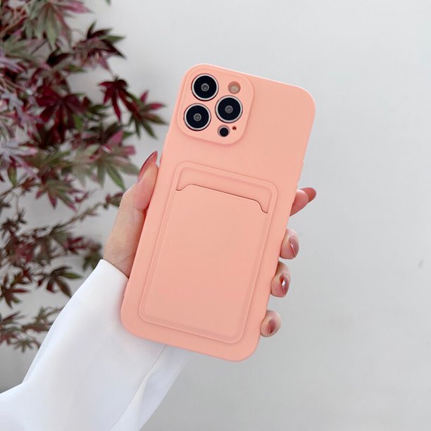 Funda de silicona líquida para iPhone 14 13 12 11 Pro Max XS XR X 8 Plus 13Pro iPhone13 iPhone11 iPhone14 con ranura para tarjeta Tan Jianjun unisex