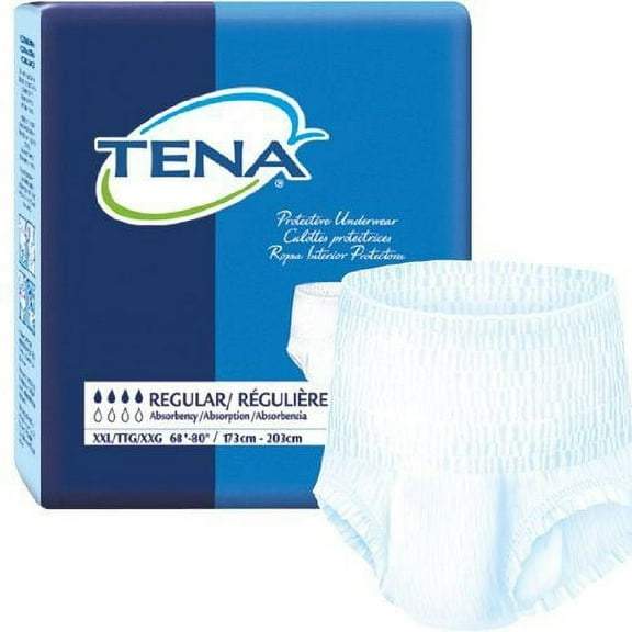Tena Regular Absorbency Protective Underwear Medium, 34 - 44 , (120 Count) 6 Packs of 20
