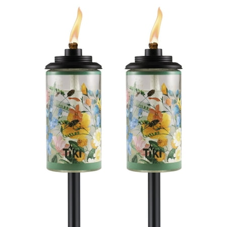Easy Install 2-Pack 65 Inch TIKI Torch Wild Flower