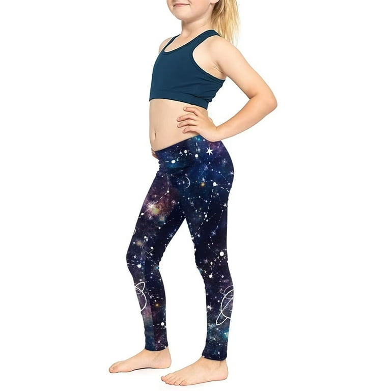 FKELYI Galaxy Space Girls Leggings Size 4-5 Years Comfortable Home