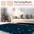 thumbnail image 2 of ODIKA 2'x3' Machine Washable Non-Slip Area Rug, Space Odyssey Gamepad with Abstract Starfield and Digital Lines High Traffic Rug, Blue, 129173, 2 of 7