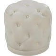 thumbnail image 1 of Meridian Furniture Harper Contemporary Velvet Ottoman/Stool in Cream, 1 of 6