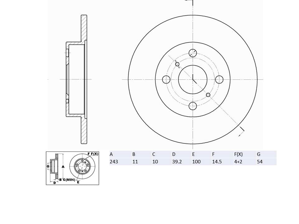 Winstop Brake Rotor, Front WS227748, Toyota Tercel 1990-1983