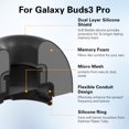 thumbnail image 2 of Puntas de espuma viscoelástica Bodykoo para Samsung Galaxy Buds3 Pro, 2 of 7