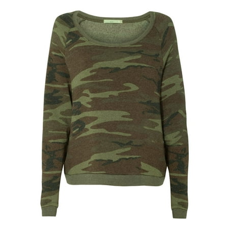 Alternative 9597 Women's Eco-Fleece Dash Pullover - Camo - X-Large