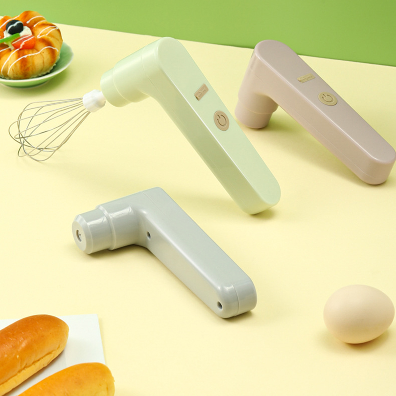 Skinada Egg Beater Whisk, Wireless Electric Whisk, 3 Gears Adjustment