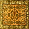 thumbnail image 1 of Ahgly Company Machine Washable Indoor Square Persian Yellow Traditional Area Rugs, 6' Square, 1 of 4