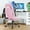 Pink, variant on Bigleap Gaming Chair, Ergonomic Office Leather Racing Chair with Flip-up Armrest, White Pink