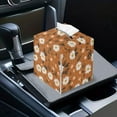 thumbnail image 6 of Yuyamidu Daisy Print PU Leather Tissue Box Cover for Living Room Square Tissue Box Holder for Napkin Facial Paper Decorative Facial Paper Organizer Dispenser for Bathroom Vanity Countertop, 6 of 8