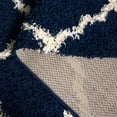 thumbnail image 4 of SAFAVIEH Dallas Belinda Geometric Shag Runner Rug, Navy/Ivory, 2'3" x 6', 4 of 9