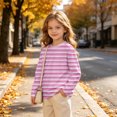 thumbnail image 6 of Ashirexll Girls Long Sleeve Shirts Gradient Striped Print Long Sleeve Casual Top for Big Girls 3-14 Years, 6 of 7