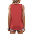thumbnail image 6 of Delliss Women's Plus Size Tank Top Summer Trendy Solid Color Crew Neck Blouse, 6 of 8