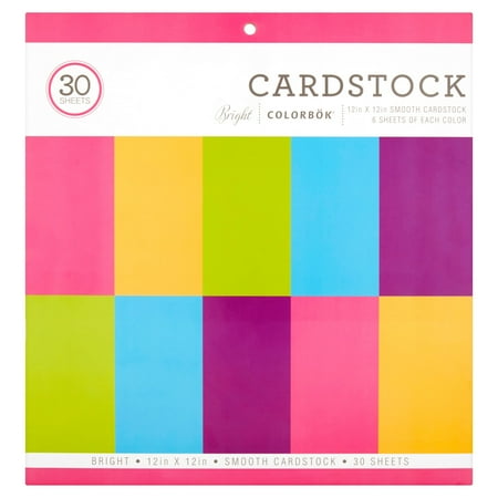 UPC: 0765468613086 | Colorbok Bright Multicolor Smooth Cardstock  12in x 12in  121 lb./180 gsm  30 Sheets