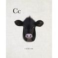 thumbnail image 2 of Straatsma, Leah 15x18 Black Ornate Wood Framed with Double Matting Museum Art Print Titled - C is for Cow, 2 of 4