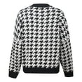 thumbnail image 4 of Fesfesfes Women Sweaters Casual Long Sleeve Geometric Knit Retro Pullover Sweater Under $10, 4 of 4