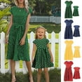 thumbnail image 3 of Polka Dot Parent-child Dress Holiday Leisure Loose And Elegant Mother And Daughter Dress(Sold Separately), 3 of 3