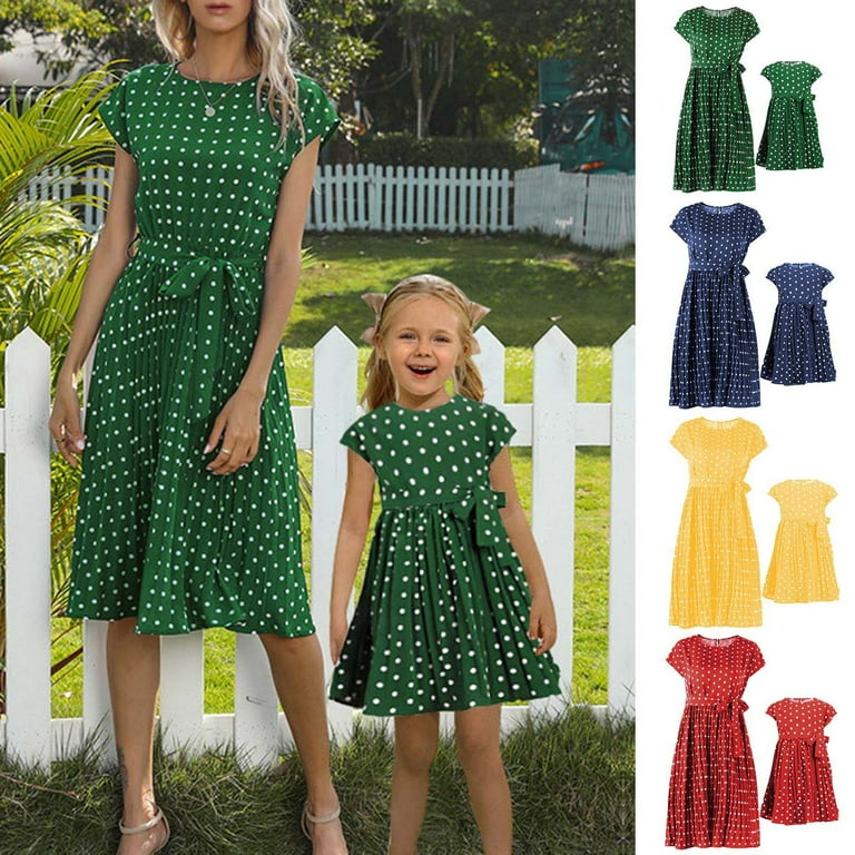 mommy and me dresses holiday Oyemwen Mother and Daughter Orchid Dress Set main image 1