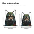 thumbnail image 2 of Sikiie Realistic Style Colorful Wolf Drawstring Backpack Drawstring Bags, Draw String Back Bag for Sports, Gym, Travel, Swimming, Beach-Small, 2 of 6