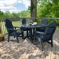 thumbnail image 2 of Highwood's 48" Round 5-pc Hamilton Dining Set - Dining Height, Outdoor, Eco-friendly, Synthetic Wood, 2 of 10