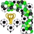 thumbnail image 1 of ER 111 Uds. Conjunto de globos de decoración para fiesta temática de la Copa Mundial de fútbol, ​​decoraciones de globos de confeti y pancarta de fondo para decoración de fiesta Rojo Verde, 1 of 5