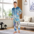 thumbnail image 6 of FORMRS Onesies Pajama for Adults Unisex Hoodie Winter Jumpsuit One Piece Sleepwear, Sizes S-2XL, Crystal Ocean, 6 of 7
