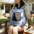 thumbnail image 5 of Handheld Backpack 2 In1 Cats Carrier Bag, Top-Expandable Pet Carrier, Premium Self Locking Zippers, Anti-Collapse Design, Multiple Storage Pockets, Cat Carrier Soft Ideal for Medium Cats,, 5 of 6