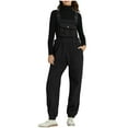 thumbnail image 2 of Wancir Women Long Casual Loose Bib Pants Overalls Baggy Rompers Jumpsuits with Pockets, 2 of 9