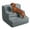 Dark Gray, variant on PETMAKER 3-Step Pet Stairs with Removable Zippered Microfiber Cover, Tan