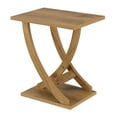 thumbnail image 3 of Convenience Concepts Newport Criss-Cross Chairside End Table, Weathered Brown, 3 of 9