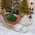 thumbnail image 6 of Life-Size Christmas Outdoor Victorian Santa Sleigh, Commercial Christmas Decoration, 6 of 8