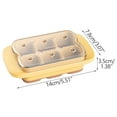 thumbnail image 2 of Wovilon Ice Cube Tray with Lid 6 Hole Ice Cubes Molding 2023 New Ice Cubes Maker, Ice Box Small Household Refrigerator Easy-Release Ice Lattice with Cover Silicone Ice Lattice, 2 of 4